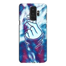 Чехол с принтом для Samsung Galaxy S9 Plus G965 (AlphaPrint - Знак сердечка) – Радужное сердце