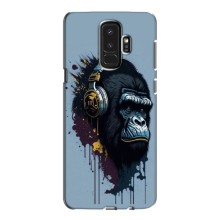 Чехол с Обезьянами Samsung S9 Plus G965 - (AlphaPrint) (Горилла в наушниках)