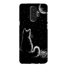 Чехол с принтом для Samsung Galaxy S9 Plus G965 (AlphaPrint) Модные коты – Котик и луна