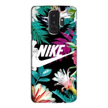 Силіконовый Чохол на Samsung Galaxy S9 Plus G965 з картинкою НАЙК (Квітковий Nike)