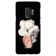 Чехлы (ART) Цветы на Samsung Galaxy S9, G960 (VPrint) (Белые цветы)