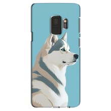 Чехол с Хаски для Samsung S9, G960 - (AlphaPrint) (Хаски арт)