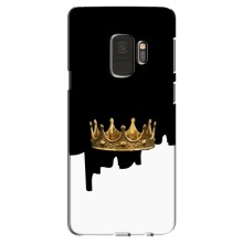 Чехол (Корона на чёрном фоне) для Самсунг С9 – Золотая корона