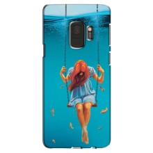Чехол Стильные девушки на Samsung S9, G960 (Девушка на качели)