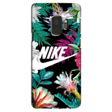 Силиконовый Чехол на Samsung Galaxy S9, G960 с картинкой Nike (Цветочный Nike)