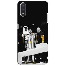 Чехлы для Sansung Galaxy M01 Core (A013F) (Leo чемпион) (AlphaPrint) (Месси в накидке)