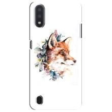 Чехлы с картинкой Лисички для Sansung Galaxy M01 Core (A013F) (VPrint) (Лисичка в цветочках)