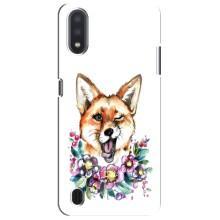 Чехлы с картинкой Лисички для Sansung Galaxy M01 Core (A013F) (VPrint) (Веселая лисичка)