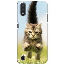 Чехлы с Котиками для Sansung Galaxy M01 Core (A013F) (VPrint) (Прыжок кота)