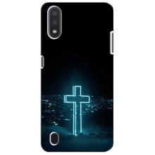 Чехол для Sansung Galaxy M01 Core (A013F) (AlphaPrint) - (Христианские) (Крест и город)