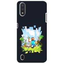 Чехол Майнкрафт на Sansung Galaxy M01 Core (A013F) (AlphaPrint) Minecraft (персонажи Minecraft)