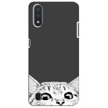 Чехол на Самсунг М01 Кор с Котами (VPrint) (Выглядывает кот)