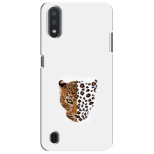 Чохол з леопардовим принтом на Sansung Galaxy M01 Core (A013F) (Леопард на білому)