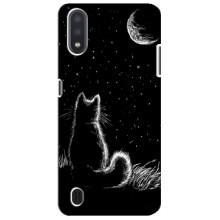 Чехол с принтом для Sansung Galaxy M01 Core (A013F) (AlphaPrint) Модные коты (Котик и луна)