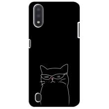 Чехол с рисунком кот на Sansung Galaxy M01 Core (A013F) (Равнодушный кот)