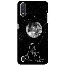 Чехол с рисунком кот на Sansung Galaxy M01 Core (A013F) (Девушка с котом)