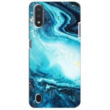 Мраморный чехол на Sansung Galaxy M01 Core (A013F) (VPrint) (Голубой мрамор)