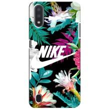 Силіконовый Чохол на Sansung Galaxy M01 Core (A013F) з картинкою НАЙК (Квітковий Nike)