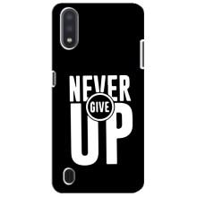 Силіконовый Чохол на Sansung Galaxy M01 Core (A013F) з картинкою НАЙК (Never Give UP)