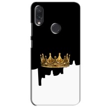 Чехол (Корона на чёрном фоне) для Самсунг М01с – Золотая корона