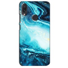 Мраморный чехол на Sansung Galaxy M01s (VPrint) (Голубой мрамор)