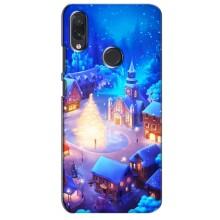 Рождественские Чехлы для Sansung Galaxy M01s (VPrint) (Рождественский город)
