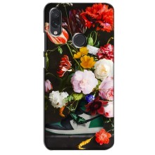 Брендновые Чехлы для Sansung Galaxy M10s - (PREMIUMPrint) (Nike цветы)