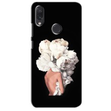 Чехлы (ART) Цветы на Sansung Galaxy M10s (VPrint) (Белые цветы)