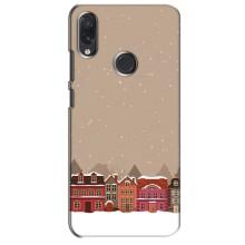Новогодние, Праздничные Чехлы для Sansung Galaxy M10s - 2024 год (Зимний город)