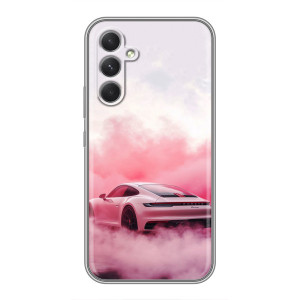 Чехол с авто Порше для Sony Xperia 1 VI – Розовый Порше