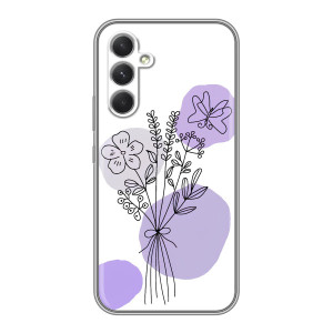 Силиконовый чехол с принтом в цветах на Sony Xperia 1 VI