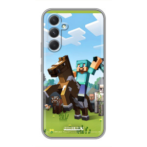 Чехлы для Sony Xperia 1 VI (Персонажи Майн Крафт) – На коне