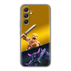 Чехол з героями Клеш Рояль для Sony Xperia 1 VI – Варвар против Пекка