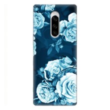 Чехлы (ART) Цветы на Sony Xperia 1 (VPrint) (Голубые Бутоны)