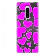 Чехлы для любимой на Сони Хпериа 1 (VPrint) (Pink hearts)