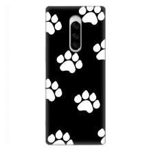 Чехлы с собаками для Sony Xperia 1 (VPrint) (Следы собаки)