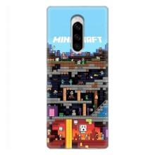 Чехол Майнкрафт на Sony Xperia 1 (AlphaPrint) Minecraft (фон Minecraft)