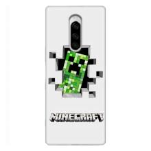 Чехол Майнкрафт на Sony Xperia 1 (AlphaPrint) Minecraft (крипер Майнкрафт)