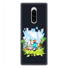 Чехол Майнкрафт на Sony Xperia 1 (AlphaPrint) Minecraft (персонажи Minecraft)