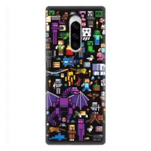 Чехол майнкрафт для Sony Xperia 1 – Все персонажи