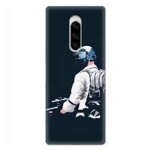Силиконовый чехол с картинкой "Герой Pubg" на Sony Xperia 1 – В экиперовке