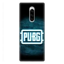 Чехол PUBG для Сони Хпериа 1 (AlphaPrint) (Лого PUBG)