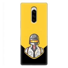 Чехол PUBG для Сони Хпериа 1 (AlphaPrint) (Пабг в шлеме)