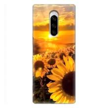 Чехол с Цветами для Sony Xperia 1 – поле подсолнухов
