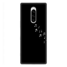 Чехол с картинками на черном фоне для Sony Xperia 1 – Ноты