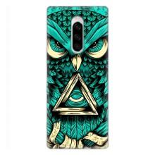 Чехол с птицами на Sony Xperia 1 (VPrint) (Сова с глазом)