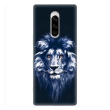 Чехол со Львом для Sony Xperia 1 (VPrint) (Синий Лев)