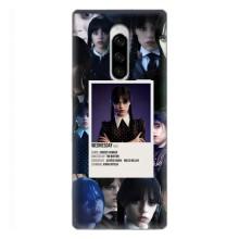 Чехлы Венсдей на Sony Xperia 1 Уэнсдей (AlphaPrint) (коллаж Уэнздей)
