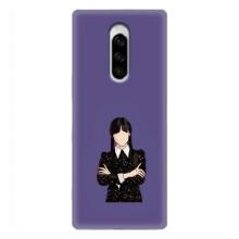 Чехлы Венсдей на Sony Xperia 1 Уэнсдей (AlphaPrint) (Уэнздей в черном)