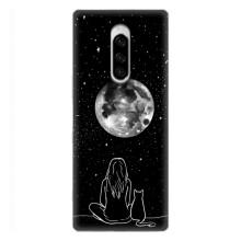 Чехол с рисунком кот на Sony Xperia 1 – Девушка с котом